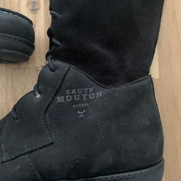 Saute mouton suede and fur boot - Picture 4 of 9